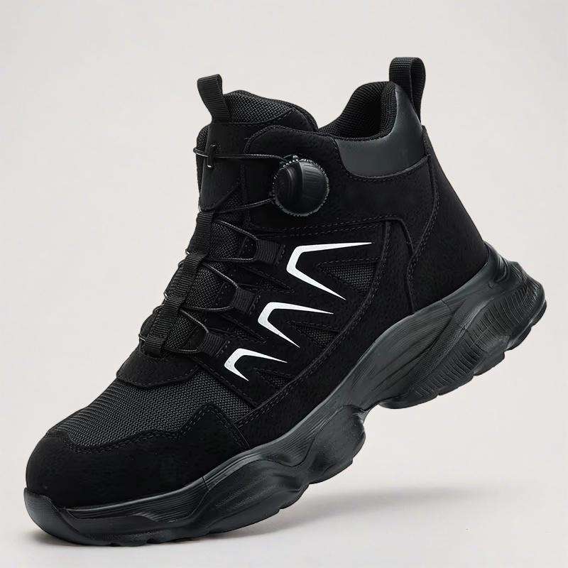 Men's Comfortable Work Shoes Breathable Steel Toe Safety Shoes for Factory Use Light Weight for Winter
