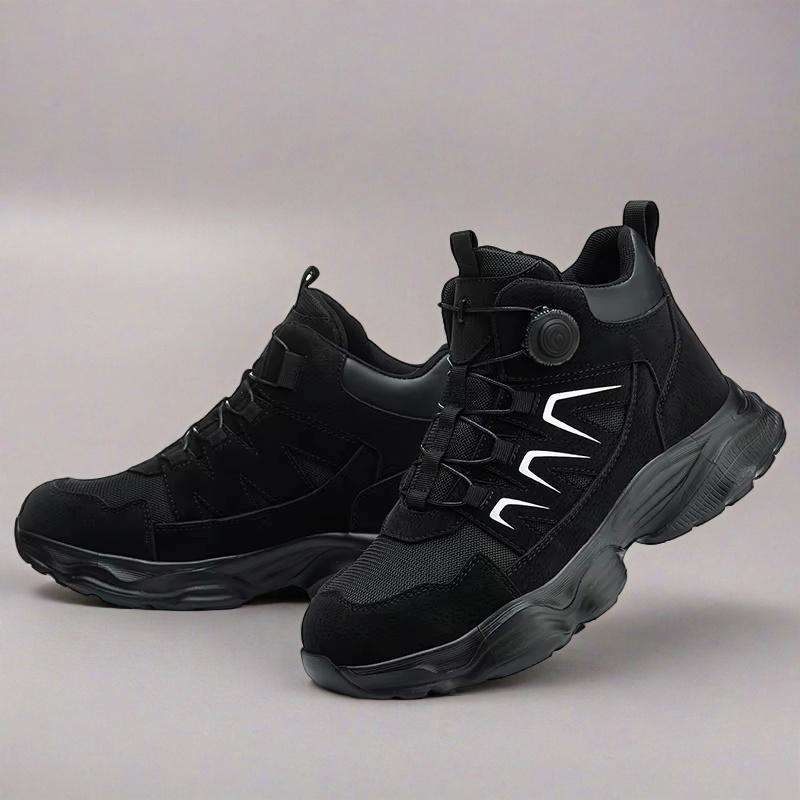 Men's Comfortable Work Shoes Breathable Steel Toe Safety Shoes for Factory Use Light Weight for Winter